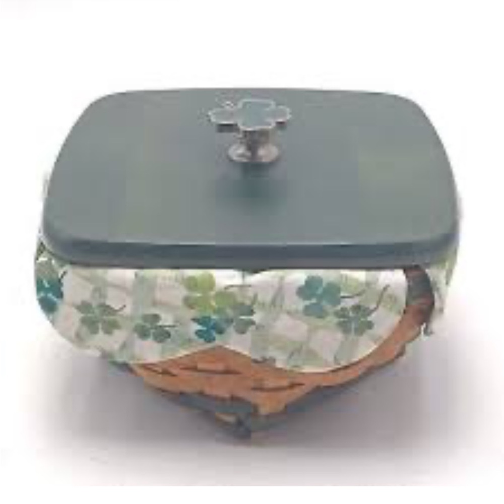Longaberger 2006 Lucky Decorative Basket with Green Lid